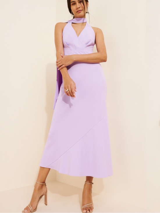 Astr Dresses & Skirts - ASTR Hilaire Halter Midi Dress Size Medium Lilac